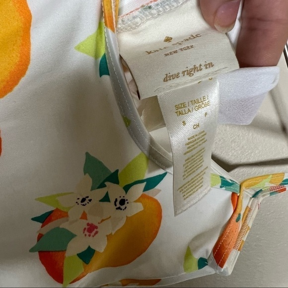 Kate Spade Womens Citrus Floral Print One Piece Bathing Suit Size Small Beach - Picture 10 of 11